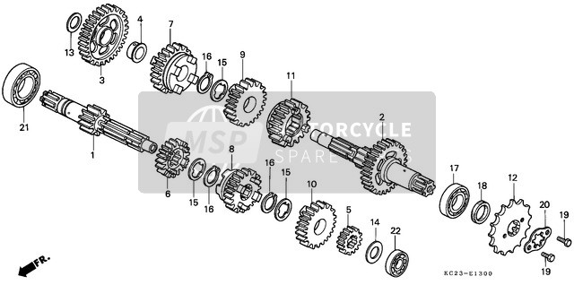 Honda CM125C 1992 Transmission pour un 1992 Honda CM125C